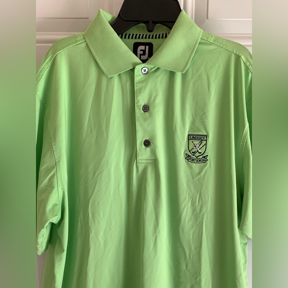 Footjoy Polo Golf Shirt Mens M Green Fort Knox‎ Performance Active Gorpcore